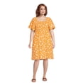 thumbnail image 4 of Terra & Sky Women's Plus Size Flutter Sleeve Fit & Flare Dress, 4 of 6