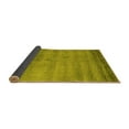 thumbnail image 2 of Ahgly Company Indoor Round Abstract Yellow Contemporary Area Rugs, 3' Round, 2 of 4