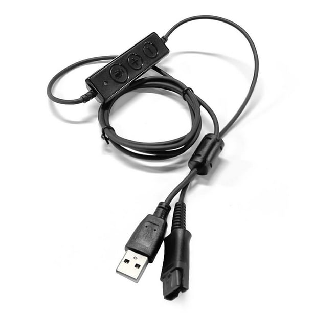 Cable adaptador QD, auriculares de centro de llamadas con buena artesanía, interfaz práctica de accesorios para auriculares, equipo de sonido de repuesto Inevent EL022938-00B