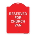 thumbnail image 1 of SignMission A-DES-RW-1824-23215 18 x 24 in. Signe de la Série de Concepteur - Réservé pour Van d'Église & 44; Rouge & Blanc, 1 of 1