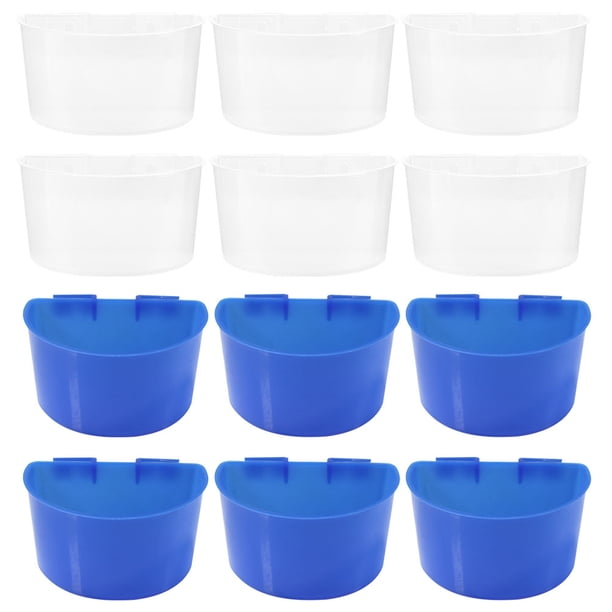 12pcs Pájaro Alimentador Alimento Caja de Alimentos Copa de Agua Tough Bird Supply Sand Cup Canal