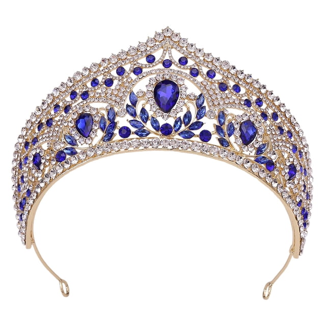Accesorio para el cabello, tocado para desfile, novia, compromiso, fotografía, disfraz Azul