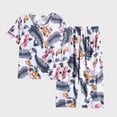 thumbnail image 1 of Puntoco Mujer Verano Casual Traje De Dos Piezas Pijamas Manga Corta Cuello Redondo Top/Camisa Conjunto Traje De Seda De Algodón Pijamas Cómodos Y Transpirables De Gran Tamaño Liquidación Puntoco Puntoco-165, 1 of 4