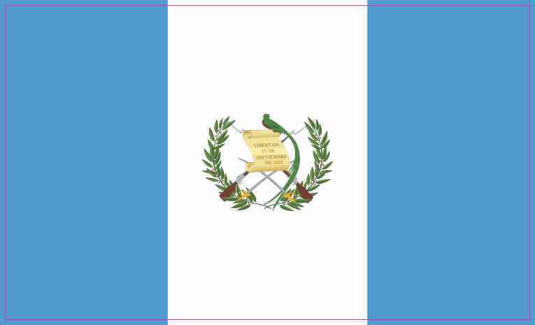 Premium Quality Vinyl 5-Inches by 3-Inches PD438 2-Pack Guatemala Flag Decal Sticker 