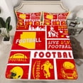 thumbnail image 2 of Castle Fairy Boys Girls Football Rugby 4pcs Bed Sheets,Ball Gamer King Sheets,Sport Theme Super Cozy Sheet Set,Microfiber Bedroom Decor, 2 of 7