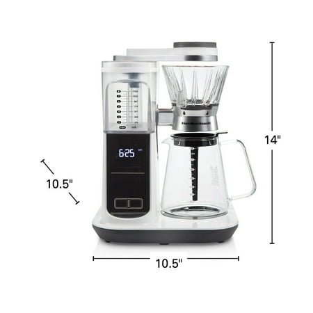 Hamilton Beach - Convenient Craft 8-Cup Automatic or Manual Pour-Over Coffee Maker - WHITE