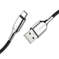 thumbnail image 2 of Cygnett Armored 2.0 USB-C to USB-A Charge and Sync Cable (Black), CY2682PCUSA, 2 of 8