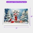 thumbnail image 5 of Merry Christmas Devon Rex Enjoys Catmas Winter Xmas Holiday 7x5in Folded Greeting Card Cat Lover Kitten Owner Gifts Single Note Card with Envelope - 02022, 5 of 5