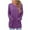 Purple, variant on ManxiVoo Women's Lightweight Sweater Long Sleeve Crewneck Pullover with Pocket in Ribbed Knit Design L Size Beige