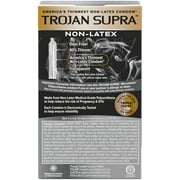 Trojan Supra BareSkin Lubricated Polyurethane Condoms, 6ct, Pack of 12