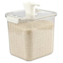 EudokkyNA 22 Lbs Airtight Dry Food Cereal Storage Container, 1-Pack Clear Rice Dispenser with Measuring Cup