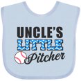 thumbnail image 3 of Inktastic Baseball Uncles Little Pitcher Boys Baby Bib, 3 of 4
