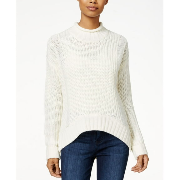 Planet Gold Juniors Mock Neck Pullover Sweater Beige Egre S