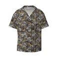 thumbnail image 2 of Lsque Hockey1 print Men's Cuban Collar Short Sleeve Shirt Summer Beachwear Casual Button Down Fashionable Vacation Leisure Shirt-3X-Large, 2 of 7