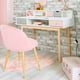 thumbnail image 2 of Sillas de Comedor de Terciopelo con Patas de Acero Acabado Tipo Madera Estilo Moderno - Sillas de Comedor Tapizadas Minimalista con Relleno Suave Set 2 Piezas Rosa, 2 of 5