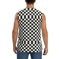 thumbnail image 4 of Zufioo Black and White Checkerboard Men's Tank Top,Men's Sleeveless Muscle Shirts,Basic Sleeveless T Shirts Casual Active Hipster Tank Top,Moisture Wicking Odor Protection-Medium, 4 of 7