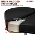 thumbnail image 2 of 5 Core Drum Throne 5" Padded Split Spine Support 4 Legged 441Lb Capacity Stool w Backrest, 2 of 11