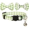 thumbnail image 6 of 2 Pcs Kitten Bow Tie Collar with Bell Cute Cat Collar for Girl Boy Dogs Breakaway Cat Collars Adjustable Small Puppy Safety Collar Plaid Pet Collar, 6 of 7