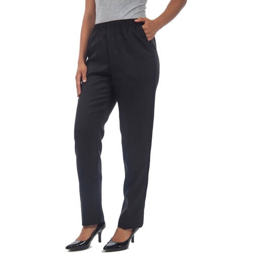white stag flat front pull on pants