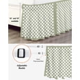 thumbnail image 3 of Sage Green Bed Skirt Checkerboard Plaid Bed Skirts Queen Size 16 Inch Drop, Wrap Around Dust Ruffle&nbsp;Bedskirt with Adjustable Elastic Belt for Queen Size Beds, 3 of 7
