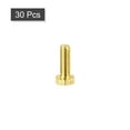 thumbnail image 3 of Unique Bargains Brass Hex Bolts, M4x12mm 30 Pack Fully Thread Grade 4.8 Machine Screws, 3 of 4