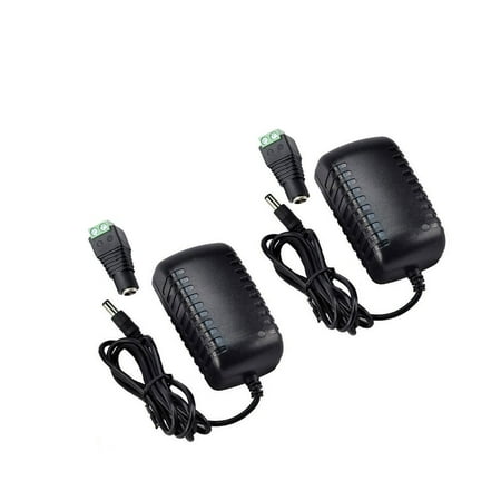 - Rockbirds New DC Switching Power Supply AC Adapter 12V 2A For 110V- 240V 50/60Hz 2.1mm 24Watt Black