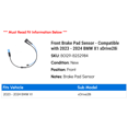 thumbnail image 2 of Front Brake Pad Sensor - Compatible with 2023 - 2024 BMW X1 xDrive28i, 2 of 2
