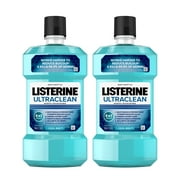 Listerine Ultraclean Antiseptic Mouthwash, Cool Mint, 2 x 500 mL