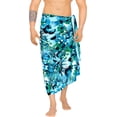 thumbnail image 3 of LA LEELA Men's Swim Trunk Beachwear Sarong Pareo Wrap One Size Blue-Z246 Summer Vacation Party, 3 of 5