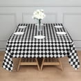 thumbnail image 3 of Black White Diamond Checkered Pattern Square Tablecloth,Waterproof Square Table Cover,Wipeable Spillproof Washable Table Cover for Home Kitchen Party Decor 42"X42"(107x107cm), 3 of 6