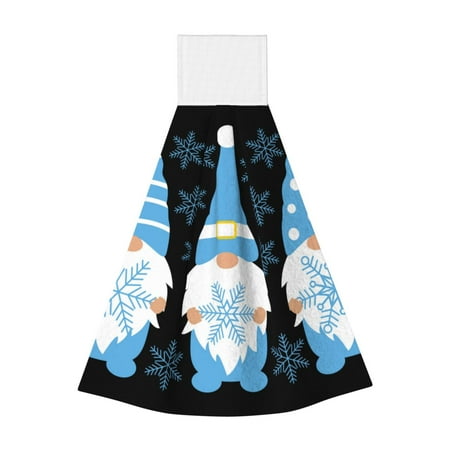 

Wukai Christmas Gnome Snowflake Print Kitchen Towels Quick Dry Washcloths Coral Velvet Dishtowels Multipurpose Reusable Cloths Soft Tea Absorbent Cleaning Cloths