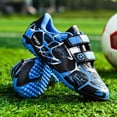 thumbnail image 3 of Rotosw Unisex Youths Cleats Soccer Shoes Athletic Low Top Kids Football Magic Tape Sneakers Size 10C-4.5Y Blue (Long Nails) 2.5Y, 3 of 8