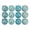 C, variant on Christmas Ball Ornaments 6 PC Set Teal Turquoise Assorted Pattern Tree Hanging Decor Design C