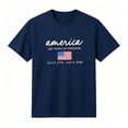 thumbnail image 4 of Bainana Boys' American Flag Tee Shirts Short Sleeve Graphic Tops Kids Crew Neck 250 Years Of Freedom Celebration Tees For 4Th Of July Size 10-11 Years Navy, 4 of 4