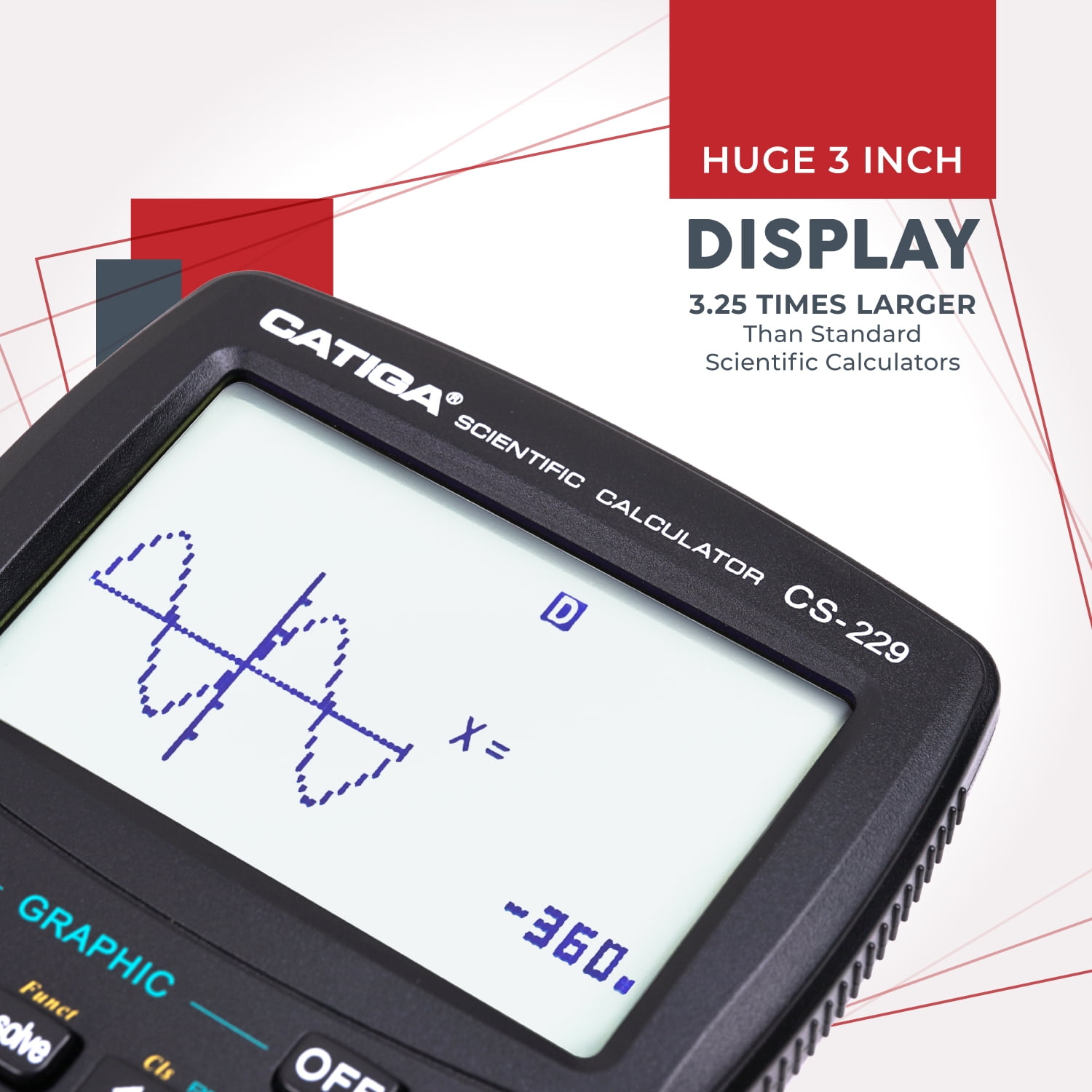 CATIGA CS-229 Scientific Calculator For High School Classes and Engineering -5 Pack