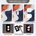 thumbnail image 3 of Yayeee Blank Wall Plate Cover 1-Gang 4.5"x2.7" Home Unused Decorative Outlet, Blue Abstract Wavy, 3 of 7