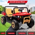 thumbnail image 3 of 24V 2 Seater Ride On Dump Truck with Electric Dump Bed, 4WD Battery Powered UTV, Ride On Car Toy for Kids with Remote Control, Shovel, Music, Bluetooths, Headlights for Boys Girls, 3 of 6
