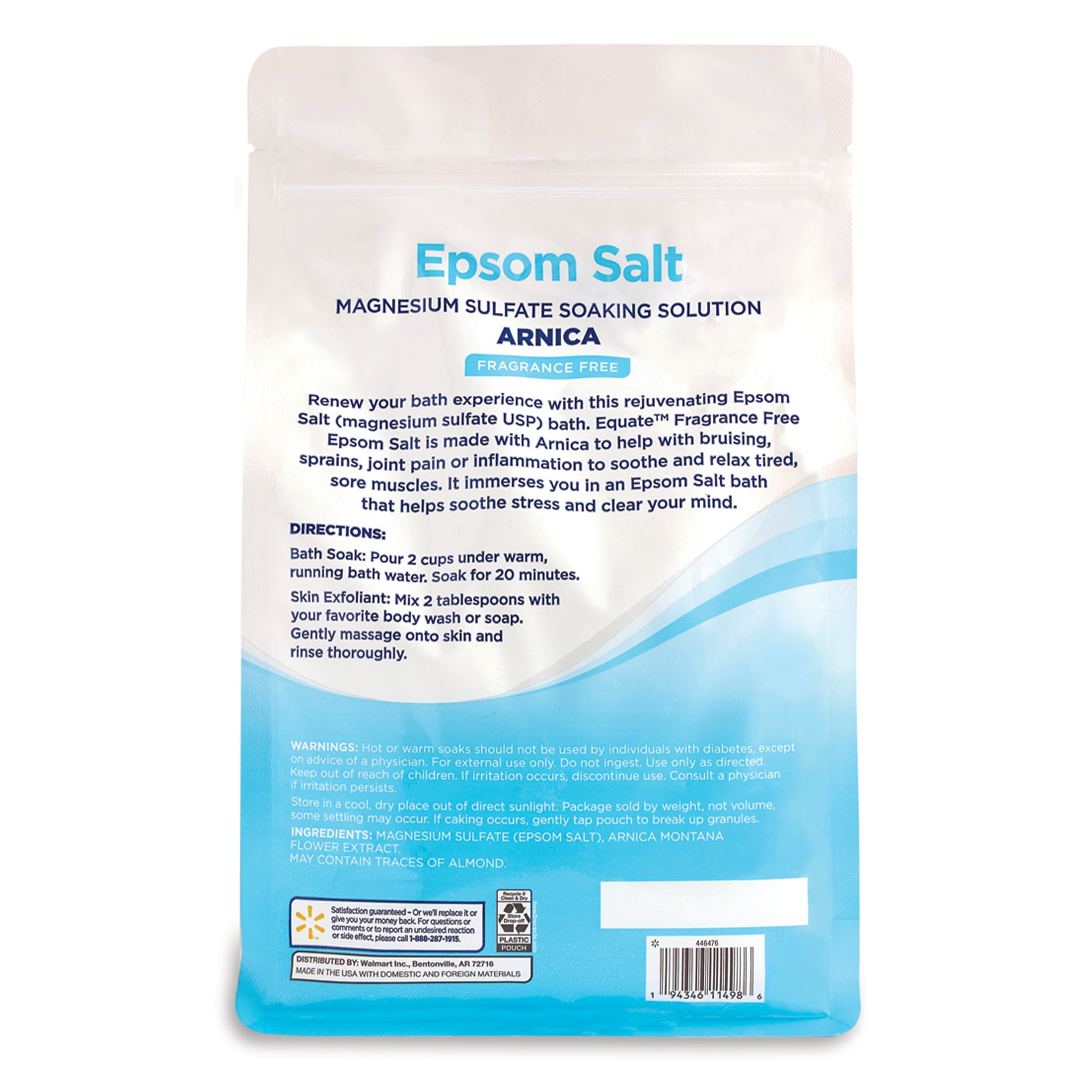 Equate Epsom Salt Soaking Solution with Arnica, 3 lbs