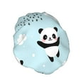 thumbnail image 2 of Balery Cute Panda Bear Shower Caps, Double Layer Waterproof Shower Cap, Double Layers Reusable Shower Cap With Soft Comfortable For Long Thick Hair Soft Bath Shower Hair Caps, 2 of 9