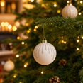 thumbnail image 5 of Eolstice Velvet Christmas Ball Ornaments, Flocked Balls with Glitter Embossed Details, Holiday Tree Hanging Festive Decor for Home, Party, Indoor, 5 of 5