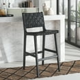 thumbnail image 2 of SAFAVIEH Adah Rectangle Mid Back Bar Stool, Black, 2 of 13