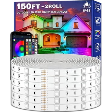 50ft Outdoor LED Strip Lights Waterproof IP68,RGB Led Light Strips with ...