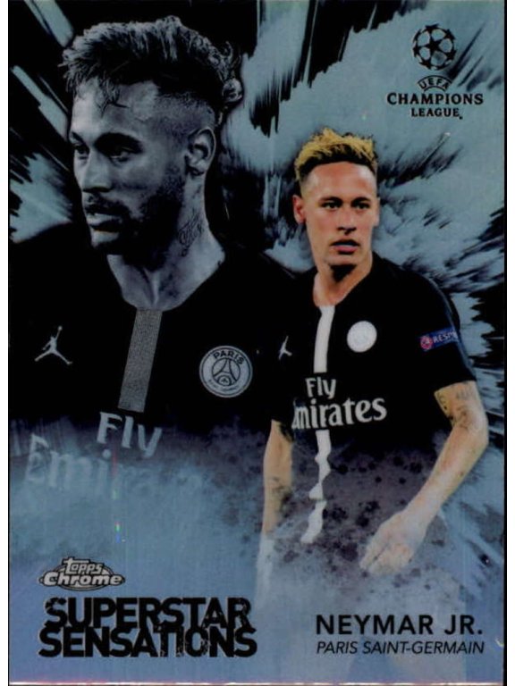 Collectible 2018-19 2019 Topps Chrome UEFA Champions League Superstar Sensations #SS-NJ Neymar Jr. Paris Saint-Germain Soccer Trading Card