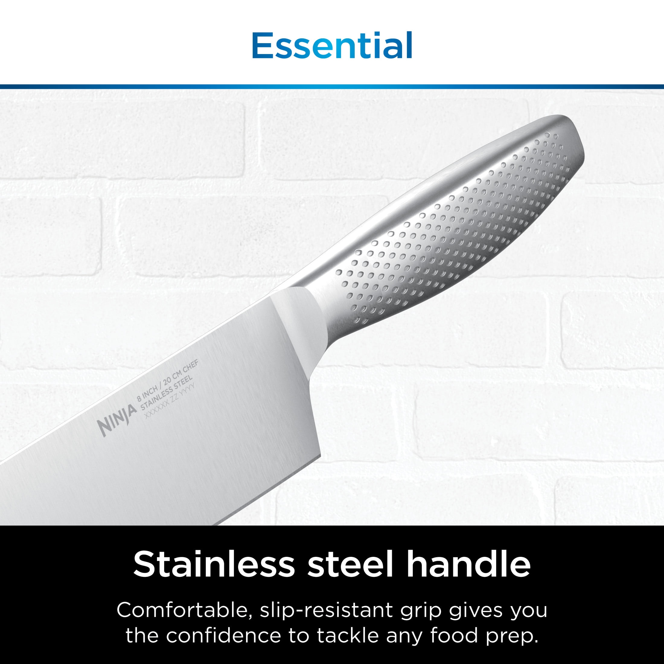 (2 pack) Ninja NeverDull Essential 12-Piece Stainless Steel Knife Set with Built-in Sharpener, K22012