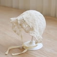 thumbnail image 6 of KPOPLK Baby Bonnet Hat Toddler Beach Swim Hats UPF 50+ Summer Bucket Hat Kids Infant Wide Brim Adjustable Sun Hat for Baby Boy Girls Age 0-6 Months, 6 of 8