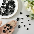 thumbnail image 5 of 100PCS 10 Styles Rhinestones Gems Sewing Crystal Teardrop Square Round Sew on Claw Glass Rhinestone Flatback Fancy Stone with 4 Hole Silver Setting for Jewelry Clothes Bag Shoes Dress Black, 5 of 9