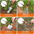 thumbnail image 4 of Un conjunto de 6 piezas de equipos de deshierbe de flores plantados al aire libre, espátula antióxido, cultivadora de trasplante, rastrillo de horquilla Zefei Wu 9024735019343, 4 of 5