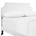 thumbnail image 6 of Modern Contemporary Urban Design Bedroom Full Size Platform Bed Frame, Faux Vinyl Leather, White, 6 of 7