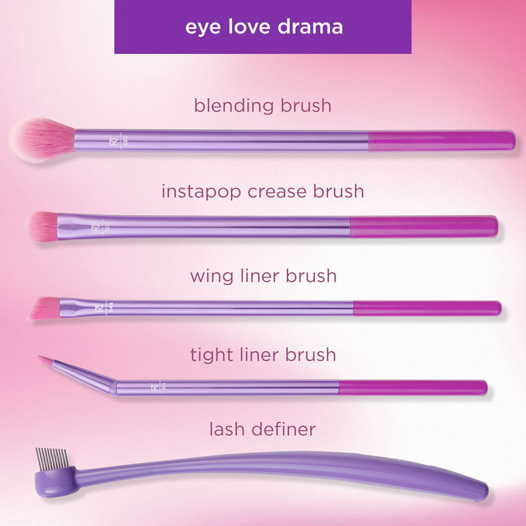 Real Techniques Eye Love Drama Makeup Brush Kit, for Eyeshadow and