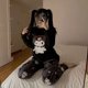 thumbnail image 2 of Sanrio-ropa de Cosplay Kawaii Hello Kitty, Kuromi Pochacco, Vestido Cinnamoroll, pijama de dos piezas, camisón suave para el hogar, 2 of 4
